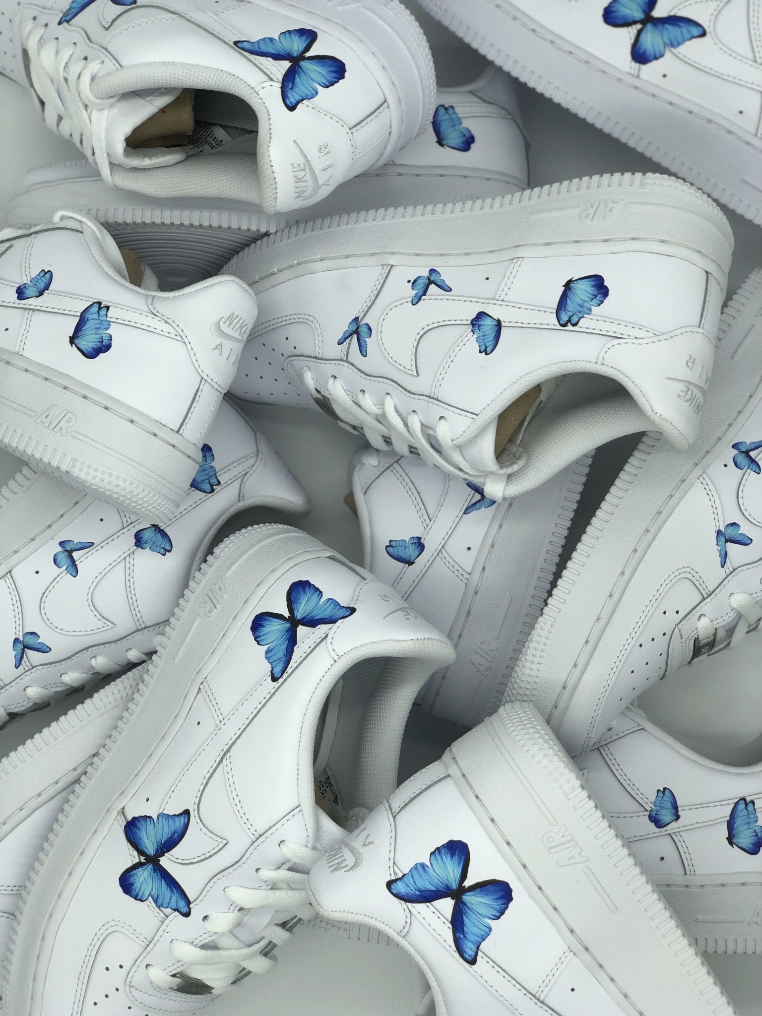 Custom Air Force 1 BUTTERFLY BLUE - hypeartelier